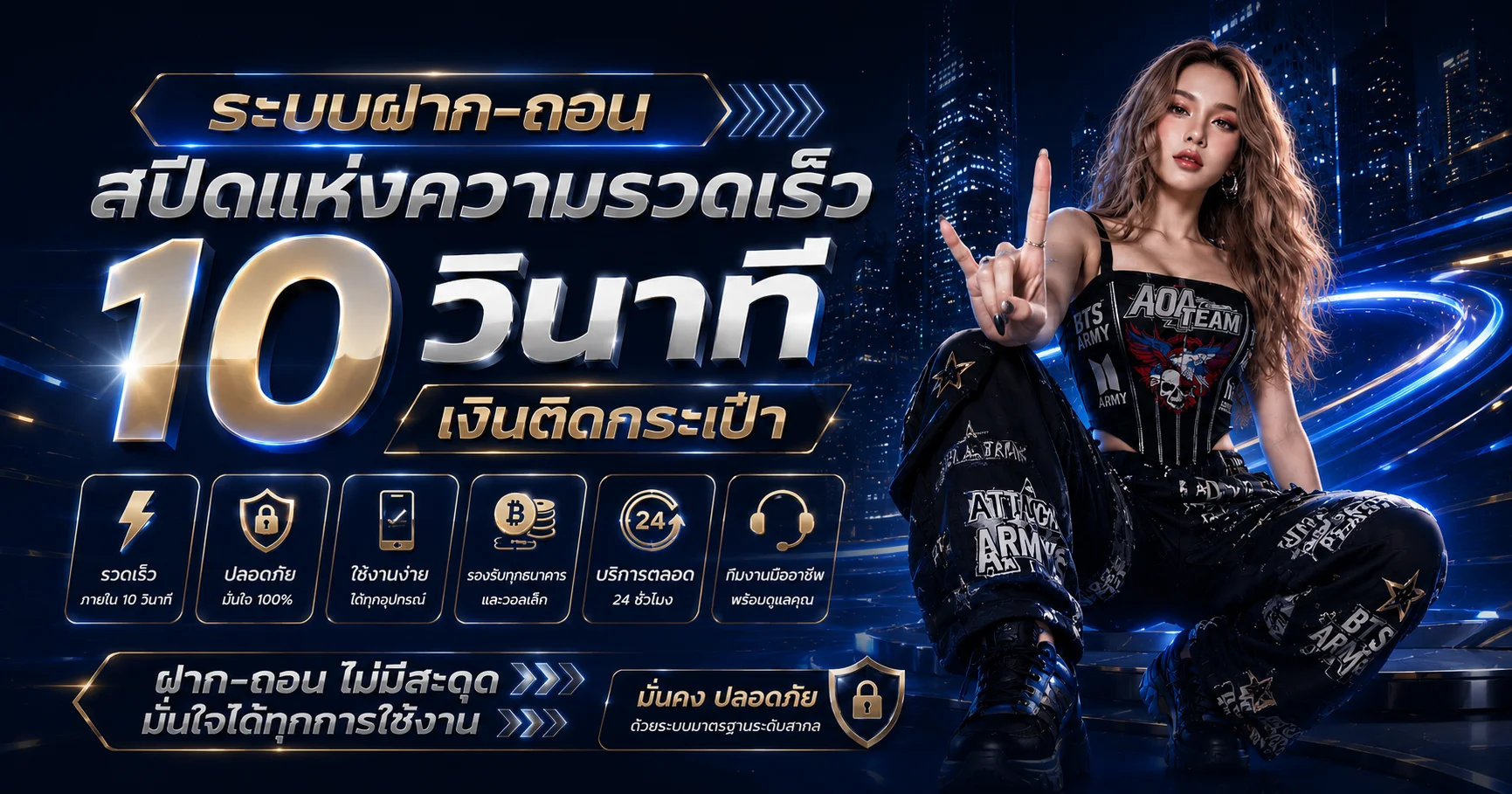 ระบบฝากถอนออโต้ NOLIMIT88 ทำรายการเสร็จภายใน 10 วินาที